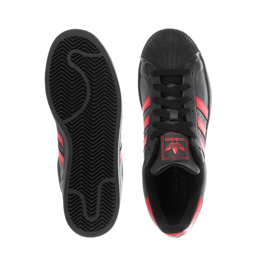 Adidas Superstar Black with Red Stripes 9 - Picture 5 of 6
